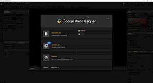 Google Web Designer: aloitusnäkymä